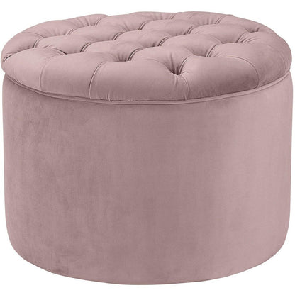 Queen Mauve Velvet Storage Ottoman