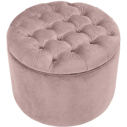 Queen Mauve Velvet Storage Ottoman