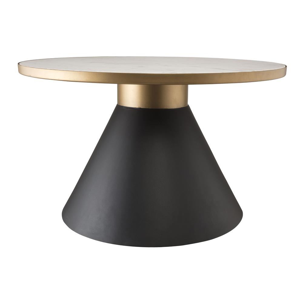 Richard Marble Coffee Table, Black, White and Gold