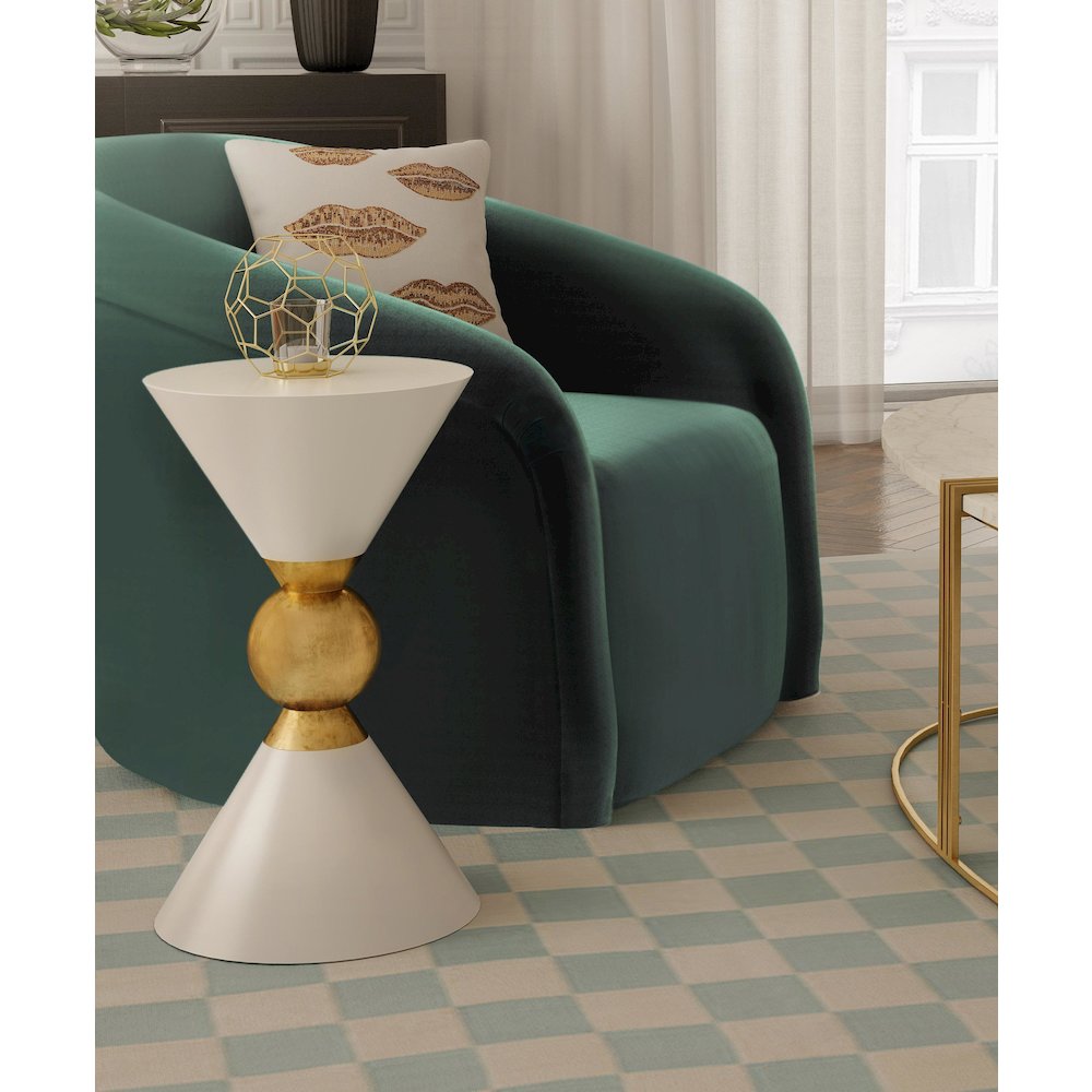 Balhi White Side Table