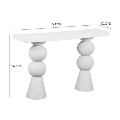 Lupita White Console Table