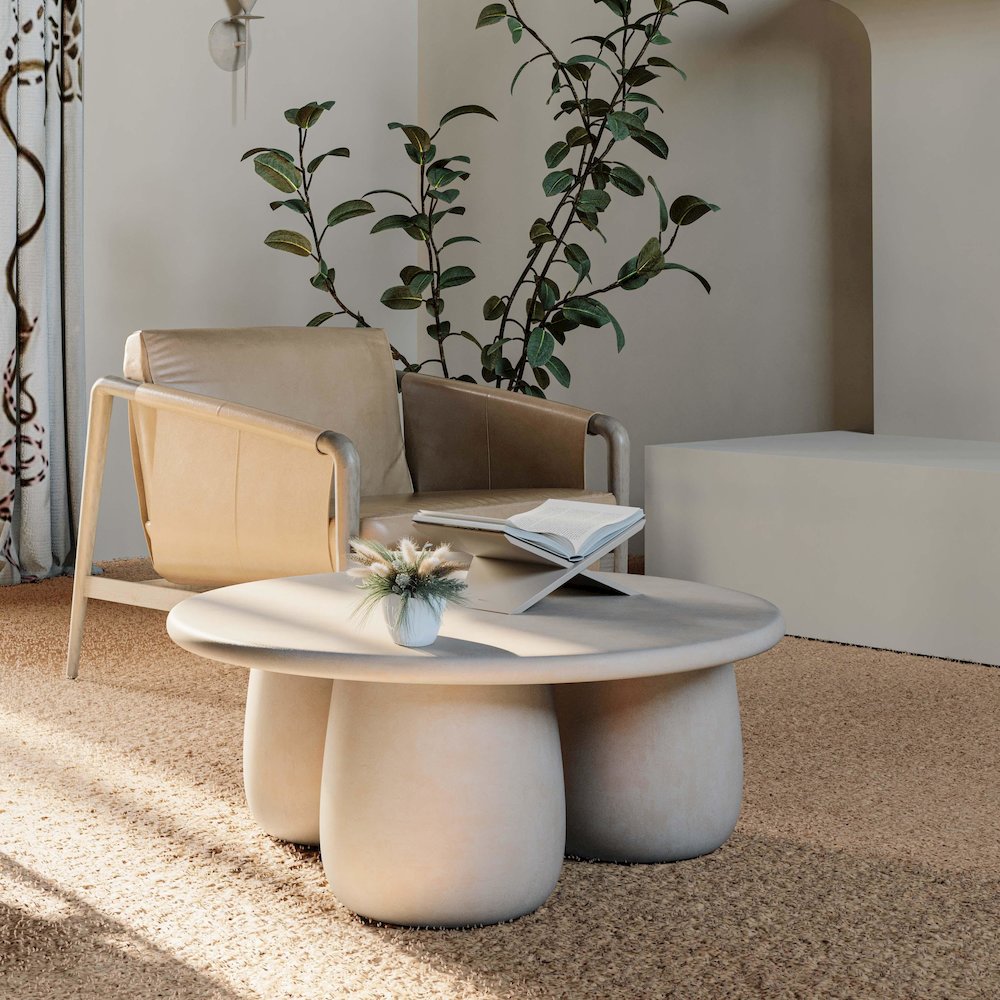 Rahul Off-White Round Coffee Table