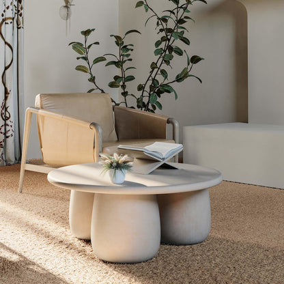 Rahul Off-White Round Coffee Table