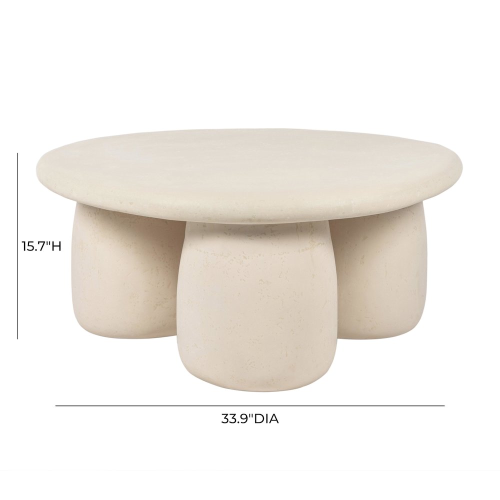 Rahul Off-White Round Coffee Table