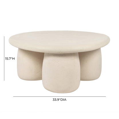 Rahul Off-White Round Coffee Table