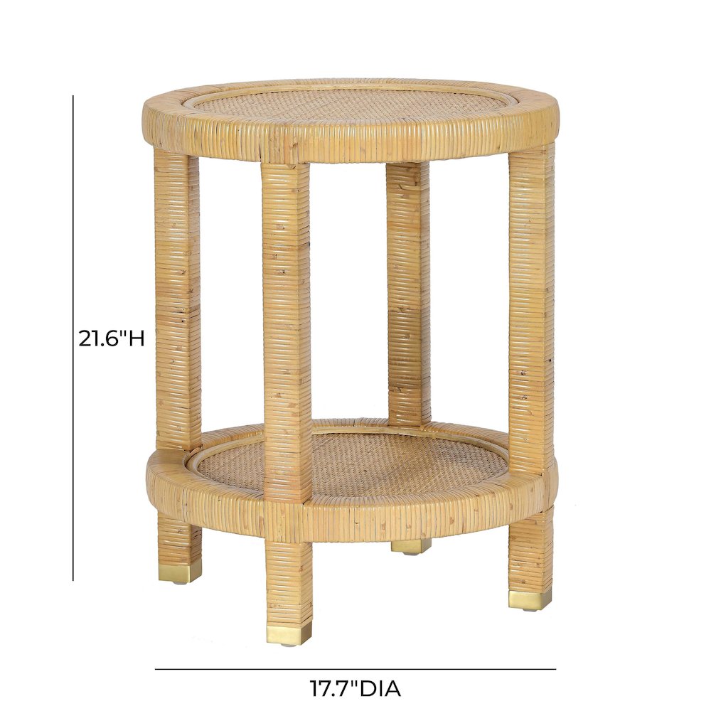 Amara Natural Rattan Side Table