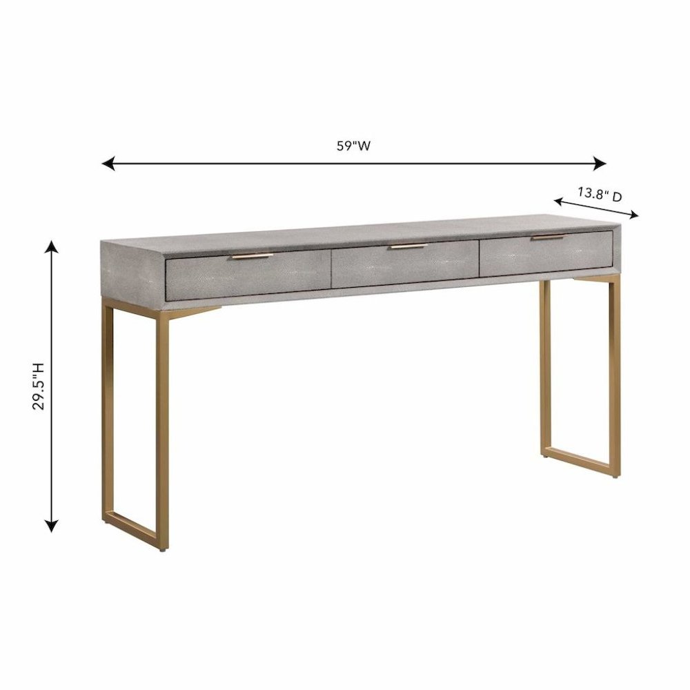Gray Entryway Table With Storage And Gold Legs, A Console With 3 Drawers