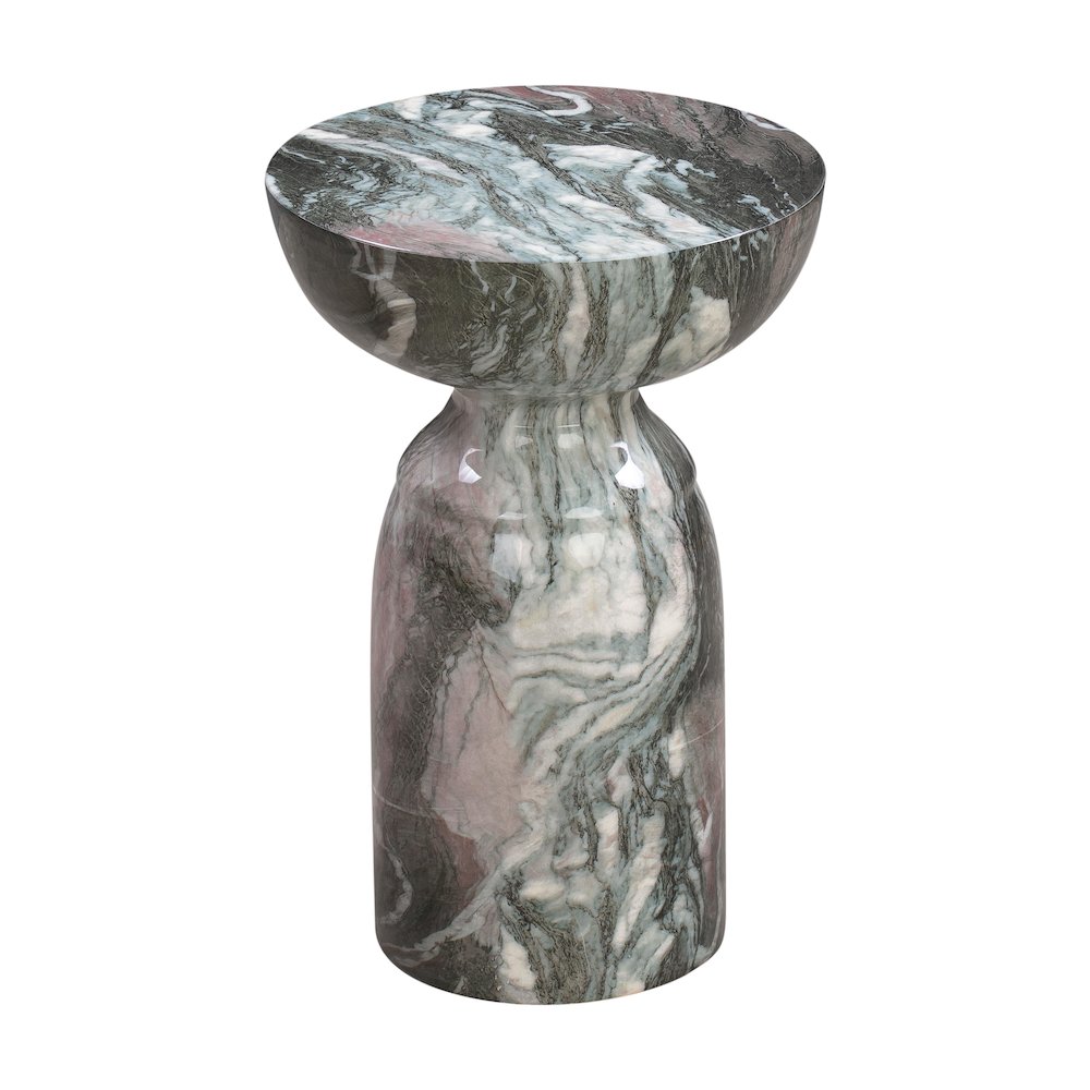 Rue Grey and Blush Marble Side Table