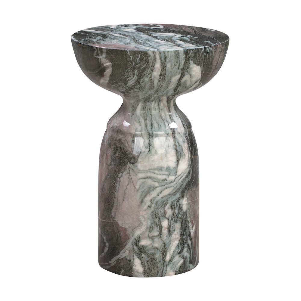 Rue Grey and Blush Marble Side Table