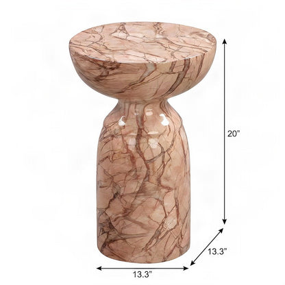 Concrete Marble Side Table, Outdoor Small Accent End Table Set, Sunset