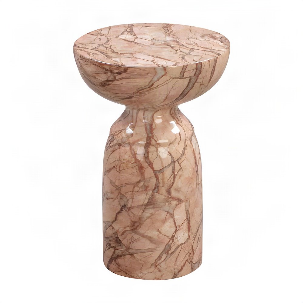 Concrete Marble Side Table, Outdoor Small Accent End Table Set, Sunset
