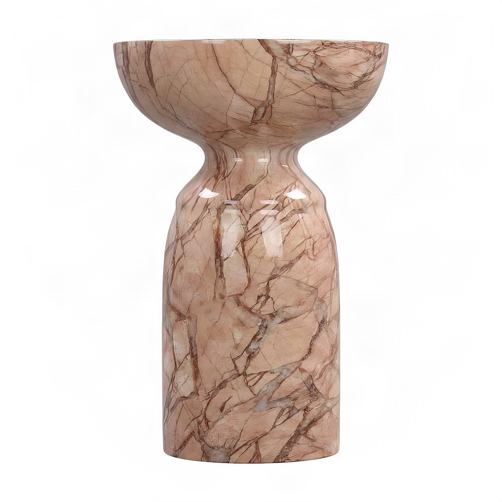 Concrete Marble Side Table, Outdoor Small Accent End Table Set, Sunset