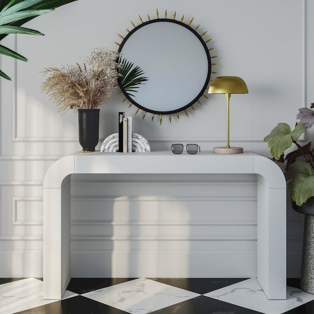 Hump White Console Table
