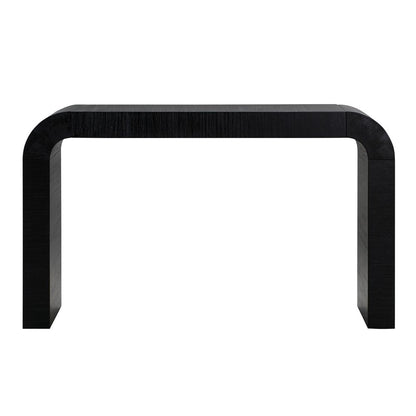 Sleek Curved Black Console Table for Contemporary Entryways and Living Spaces