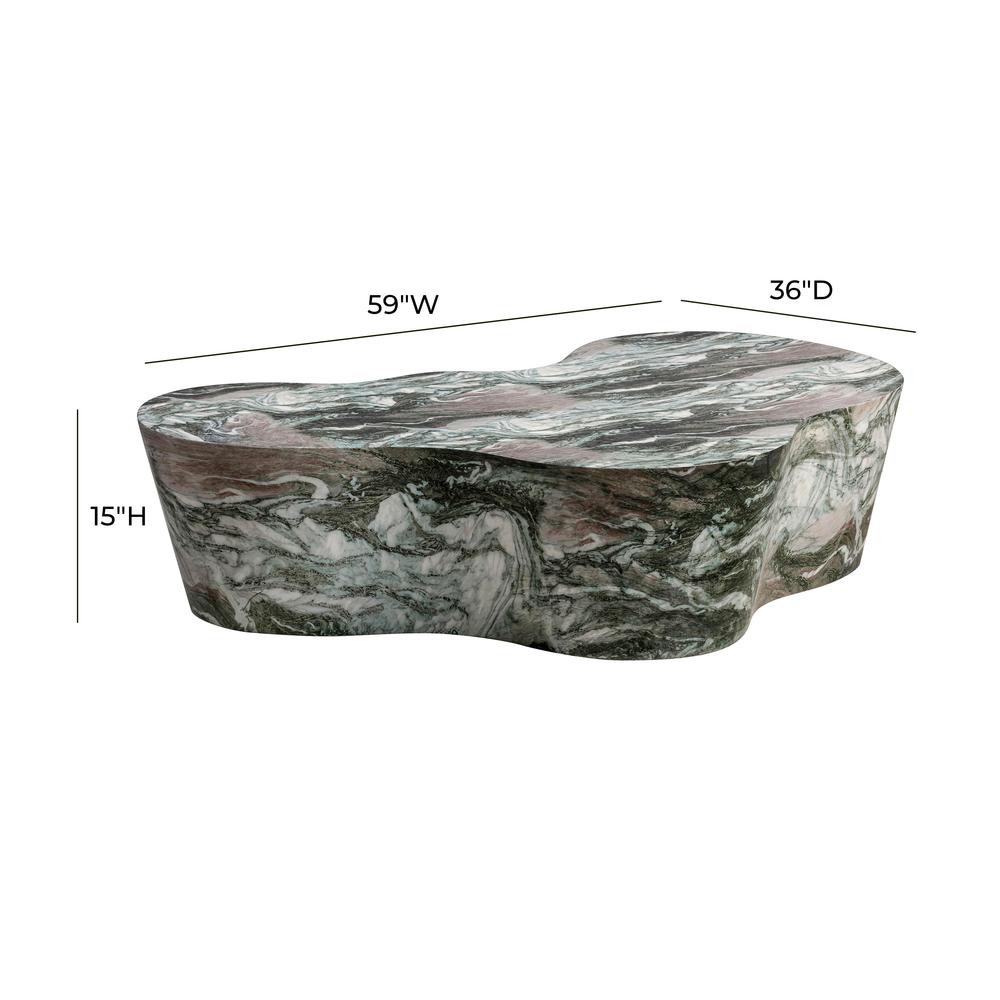 Slab Grey/Blush Faux Marble Coffee Table