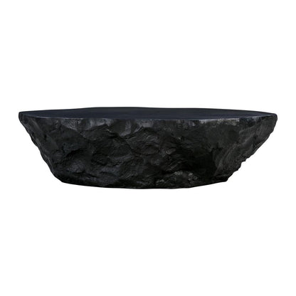 Crag Black Concrete Coffee Table, Black