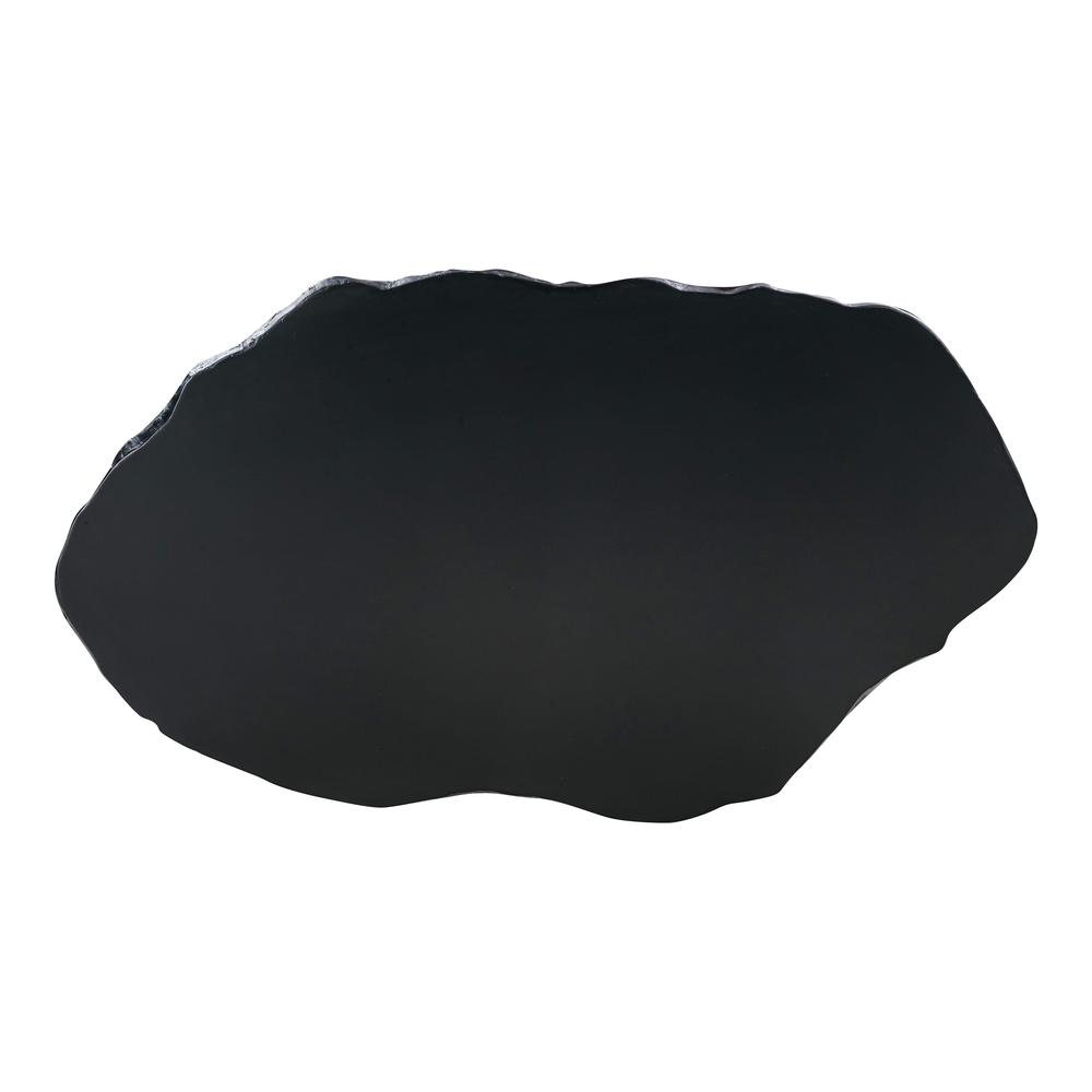 Crag Black Concrete Coffee Table, Black