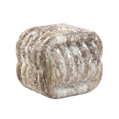Love Knot Breccia Capraia Faux Marble Indoor / Outdoor Accent Stool