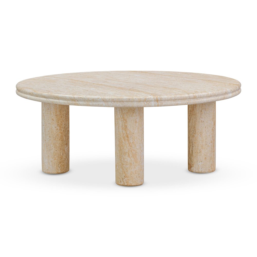 Amora Faux Travertine Indoor/Outdoor Nesting Accent Tables
