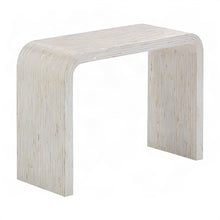 Capiz Shell Console Table with MDF Frame for Entryway or Sofa, Cream