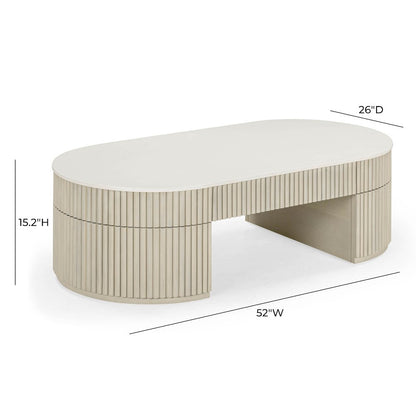 Bella Cream Large Storage Coffee Table