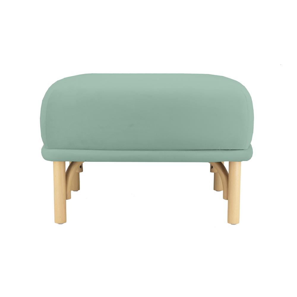 Desiree Ocean Blue Velvet Ottoman