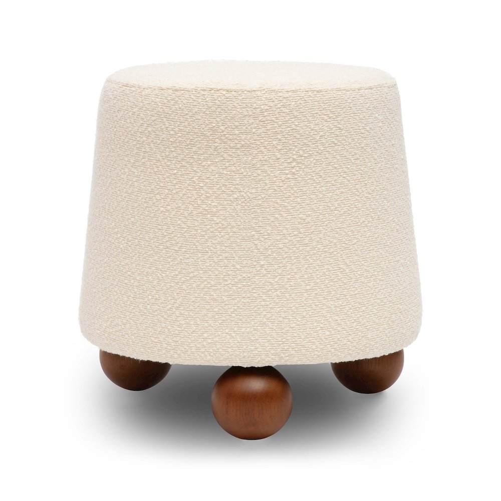 Jaine Cream Boucle Stool