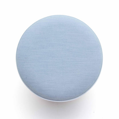 Dex Faded Blue Upcycled Fabric Ottoman