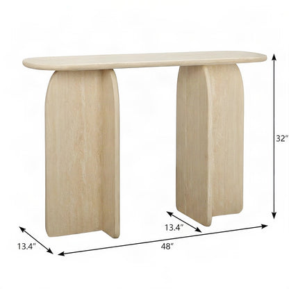 Faux Console Table, Sofa and Entry Table for Hallway, Travertine