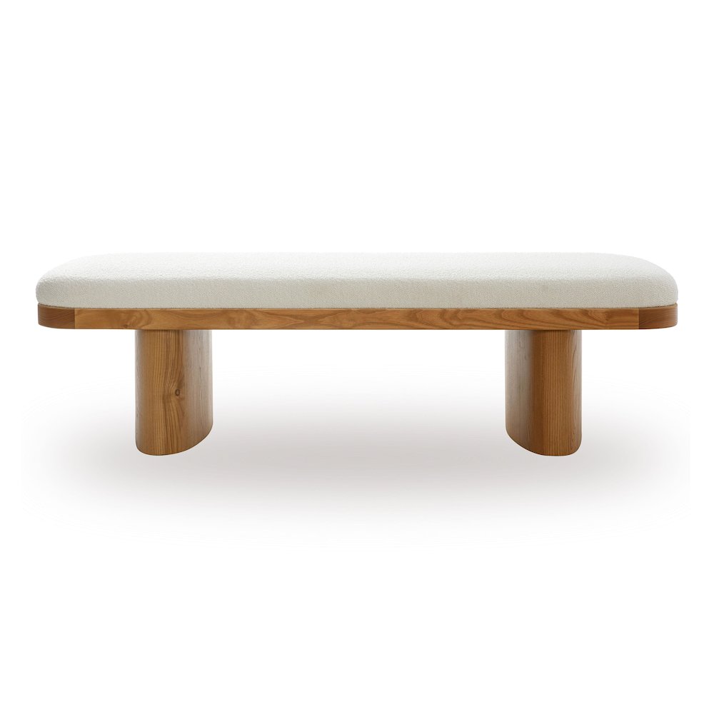 Ollie White Performance Boucle Large Bench