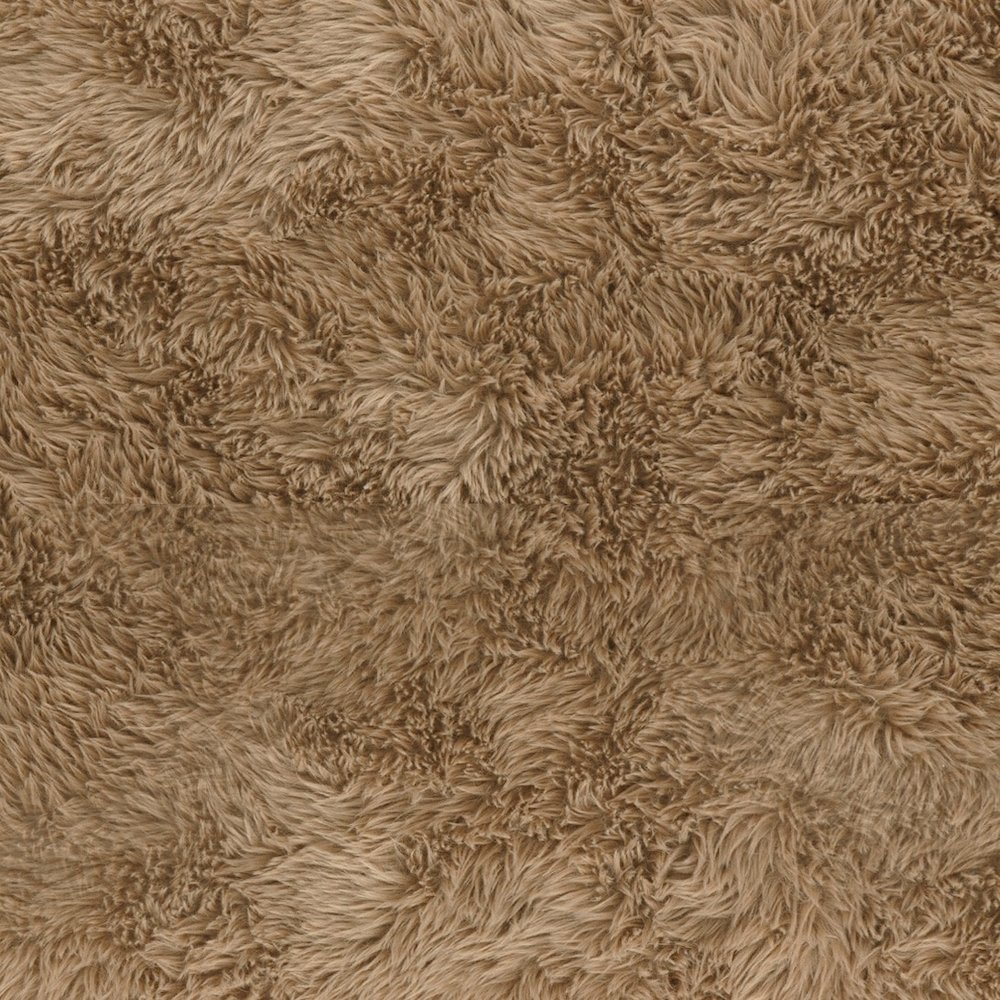 Ollie Taupe Straight Vegan Shearling Large Bench