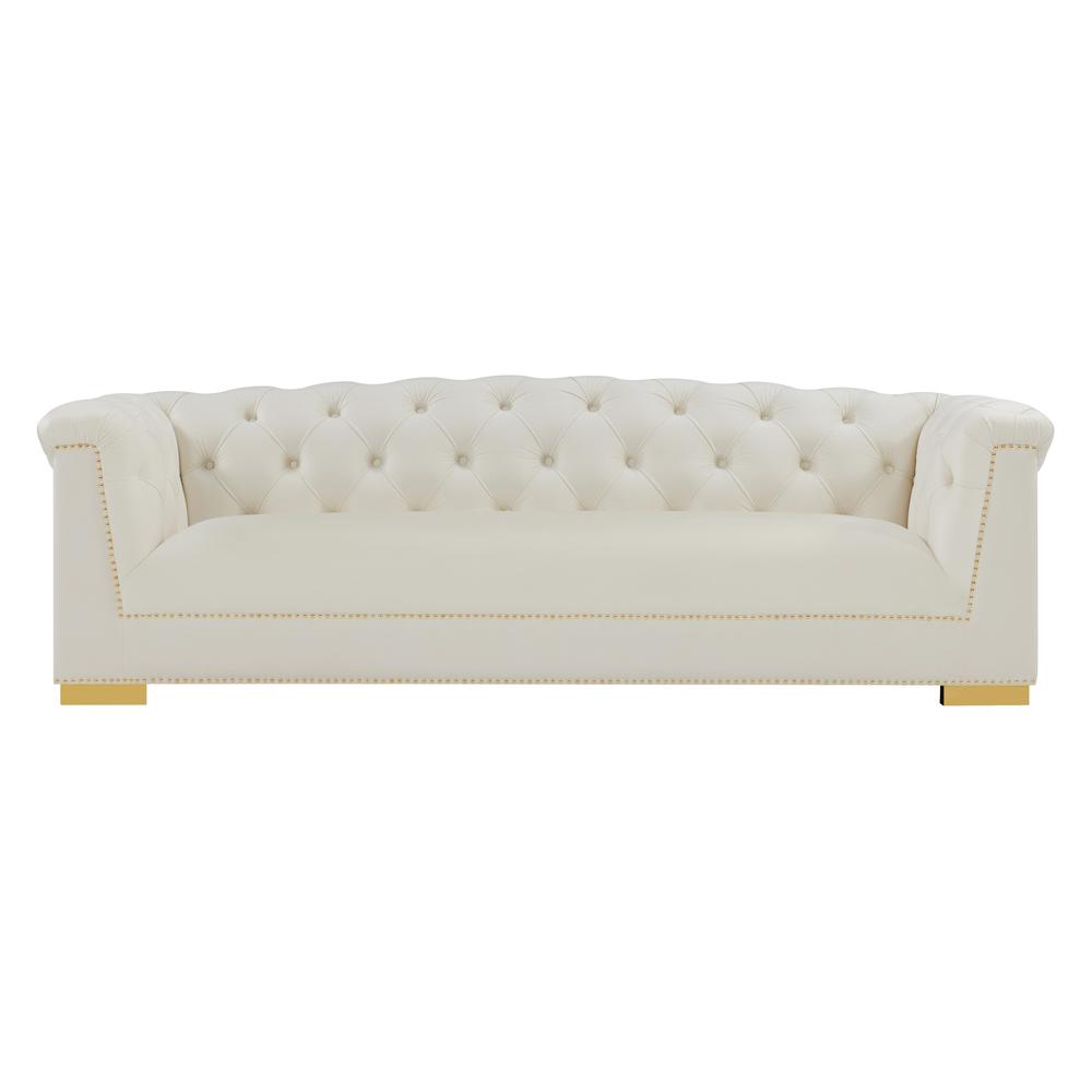 Farah Cream Velvet Sofa