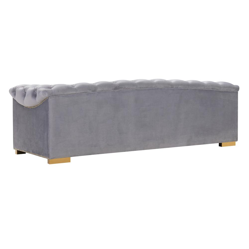 Farah Grey Velvet Sofa