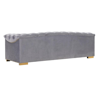 Farah Grey Velvet Sofa