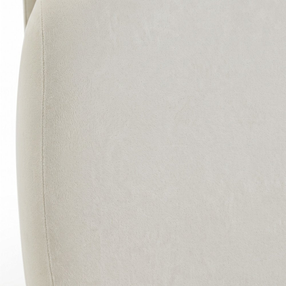 Starlight Canyon Home Velvet Lounge Chair with S-Spring and Pillow, Cream