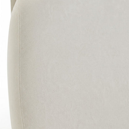 Starlight Canyon Home Velvet Lounge Chair with S-Spring and Pillow, Cream