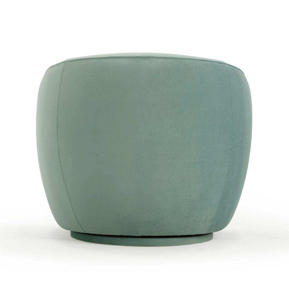 Jordan Sea Blue Velvet Swivel Chair