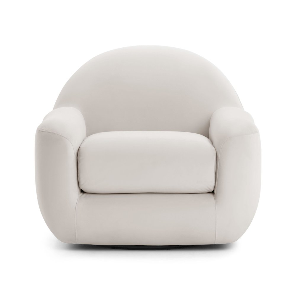 Tiago Cream Velvet Swivel Chair