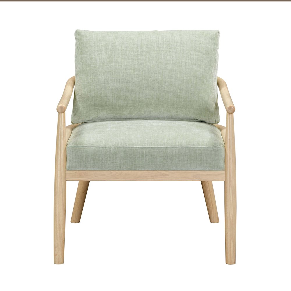 Dixie Mint Green Chenille Velvet Accent Chair