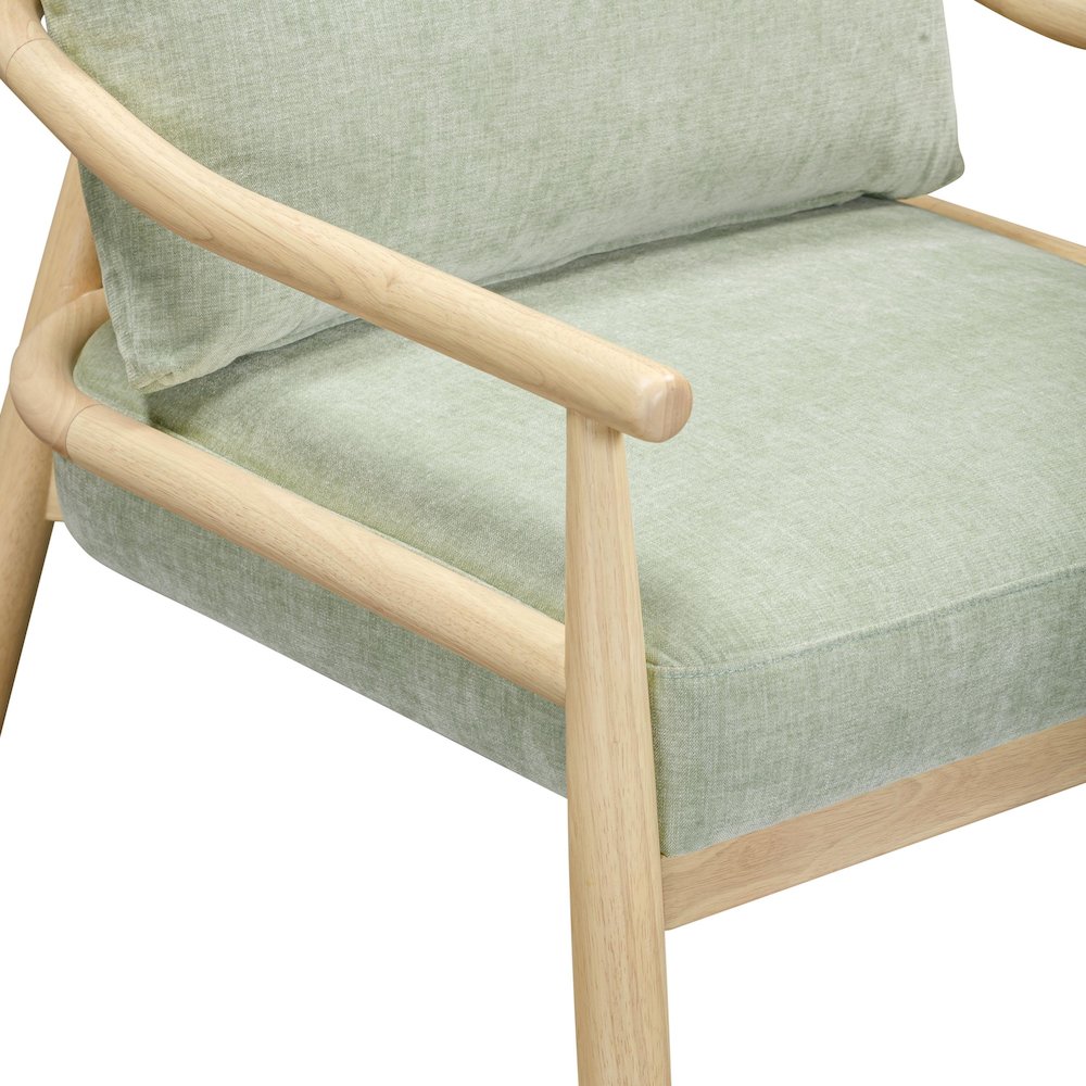 Dixie Mint Green Chenille Velvet Accent Chair