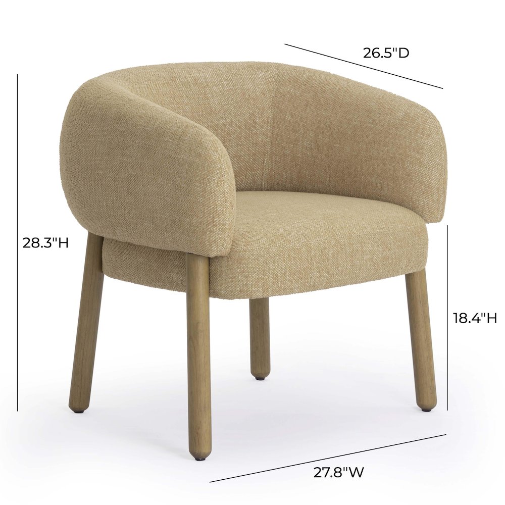 Foxy Honey Performance Textured Fabric Accent Chair