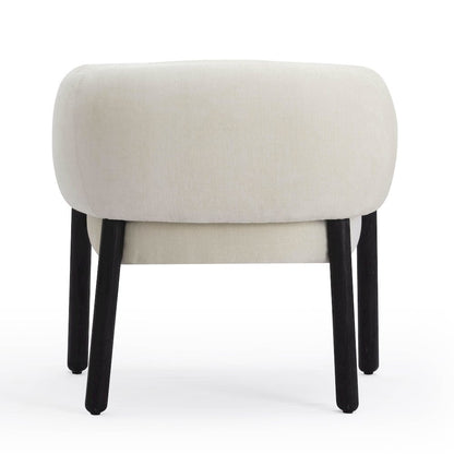 Foxy Cream Performance Basketweave Chenille Accent Chair