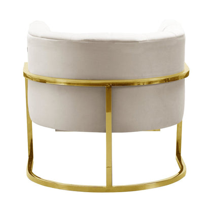 Magnolia Spotted Cream Chair with Gold