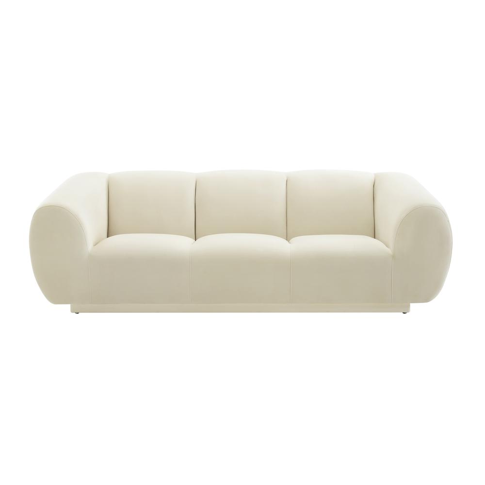 Emmet Cream Velvet Sofa