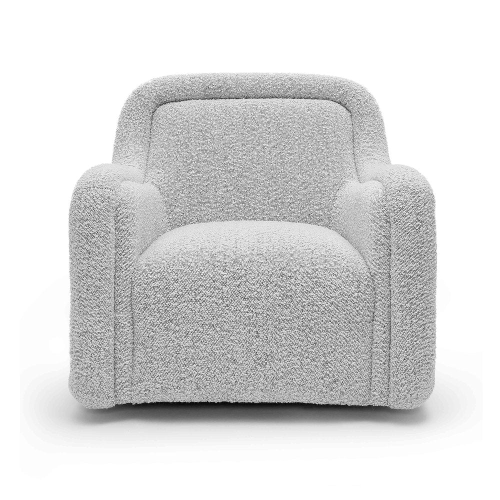 Charli Grey Boucle Swivel Chair