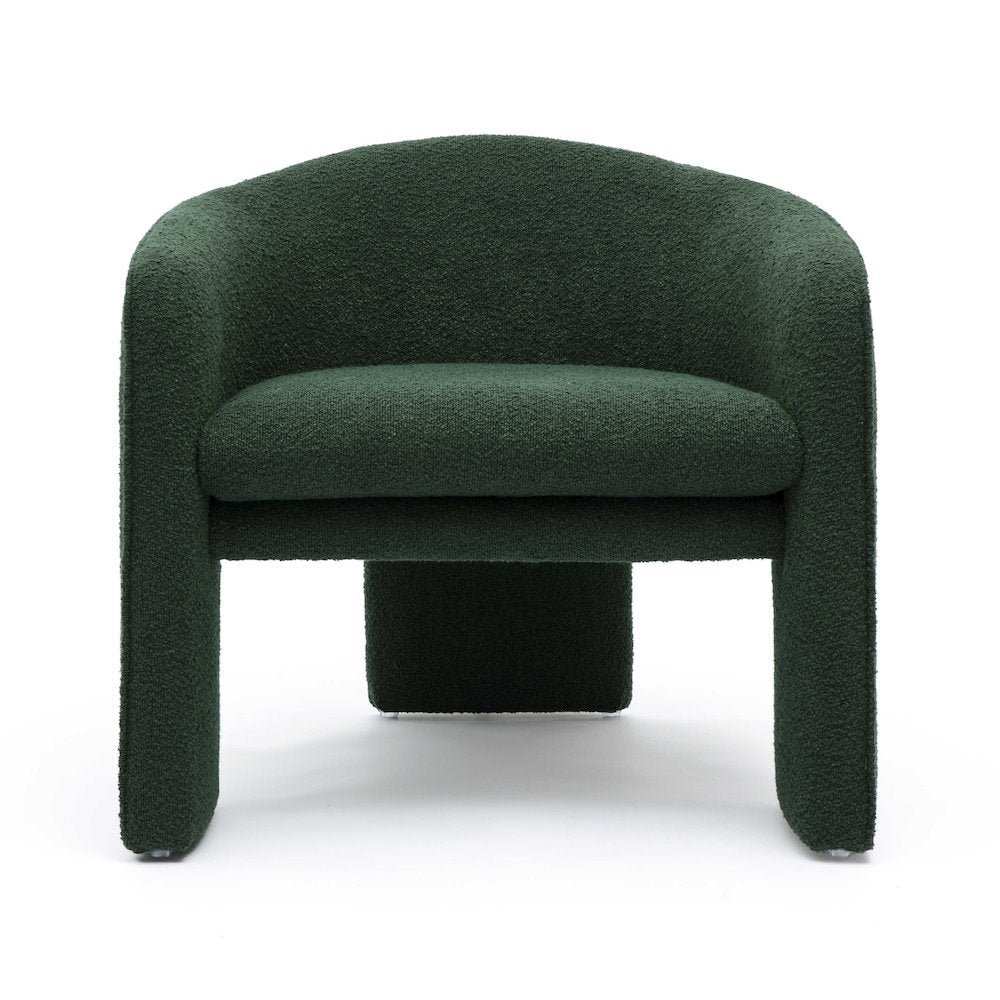 Marla Forest Green Boucle Accent Chair