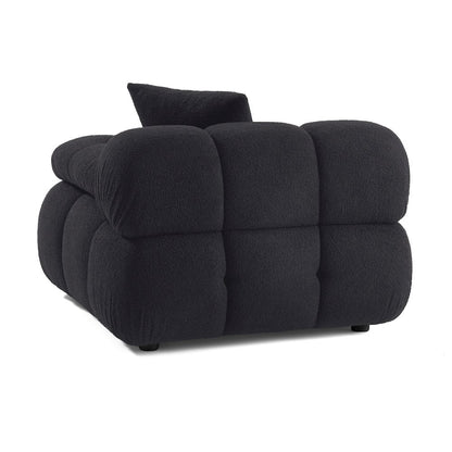 Calliope Black Vegan Shearling Modular Corner Chair