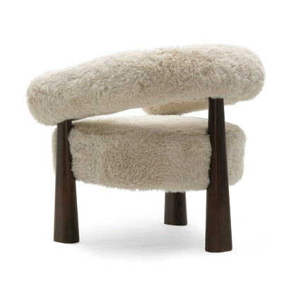 Spara Natural Straight Vegan Shearling Accent Chair