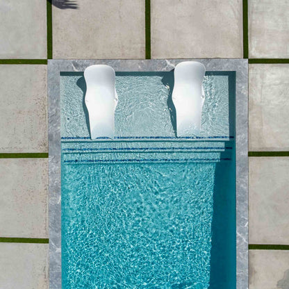Panama Jack Set of 2 Wave In-Pool Chaise Lounger with End Table