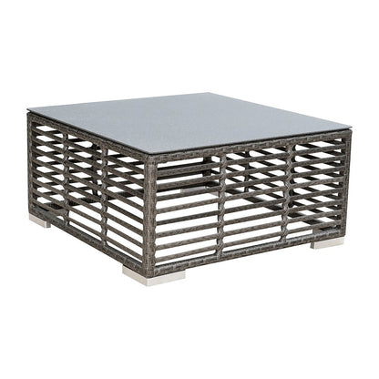 Panama Jack Graphite Square Coffee Table with glass